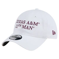 Casquette ajustable 9TWENTY blanche New Era pour homme, Texas A&M Aggies
