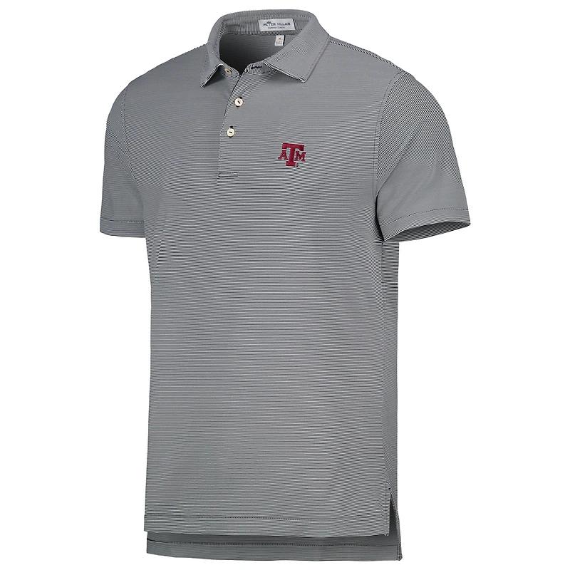 Polo en jersey rayé Performance Peter Millar Texas A&M Aggies Jubilee pour homme