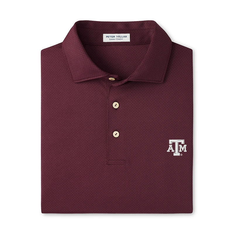 Men's Peter Millar Maroon Texas A&M Aggies Hugo Performance Jersey Polo