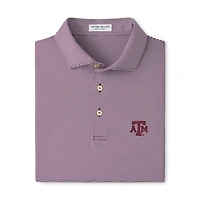 Polo Peter Millar bordeaux à rayures jubilé pour homme, Texas A&M Aggies