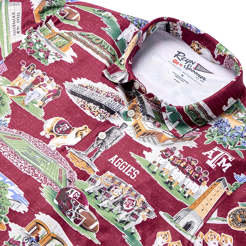 Men's Reyn Spooner Maroon Texas A&M Aggies Scenic Polo