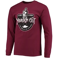 T-shirt à manches longues pour hommes Texas A&M Aggies 2022 Maroon Out 100 ans du 12e homme