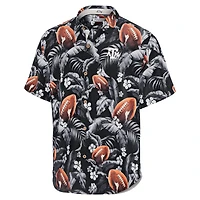 Men's Tommy Bahama Black Texas A&M Aggies Veracruz Cay First Down Blooms Button-Up Shirt