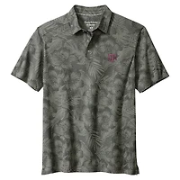 Men's Tommy Bahama Gray Texas A&M Aggies Palm Fresco Hibiscus IslandZone® Polo