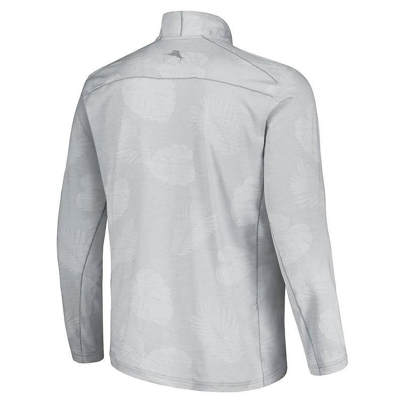 Men's Tommy Bahama Gray Texas A&M Aggies Sport Delray Frond Quarter-Zip Jacket