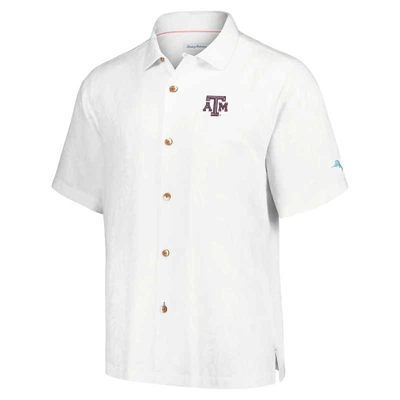 Men's Tommy Bahama White Texas A&M Aggies Castaway Game Camp Button-Up Shirt