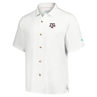 Men's Tommy Bahama White Texas A&M Aggies Castaway Game Camp Button-Up Shirt
