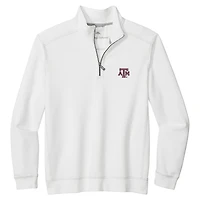 Veste Tommy Bahama blanche pour homme, Texas A&M Aggies, demi-zippée, Montego Bay