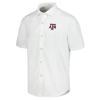Men's Tommy Bahama  White Texas A&M Aggies Sport Coconut Point Palm Vista IslandZone Button-Up Shirt