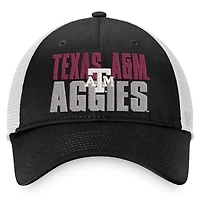 TOP TEXA&M NOIR BLANC NCAA TOP STOCKPILE TRUCKER HATMENSTR