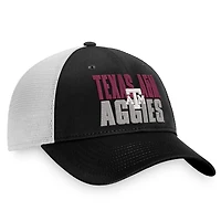 TOP TEXA&M NOIR BLANC NCAA TOP STOCKPILE TRUCKER HATMENSTR