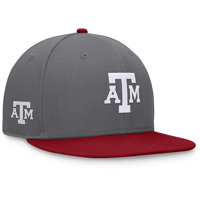 Men's Top of the World Gray/Maroon Texas A&M Aggies Rally Two-Tone Fitted Hat