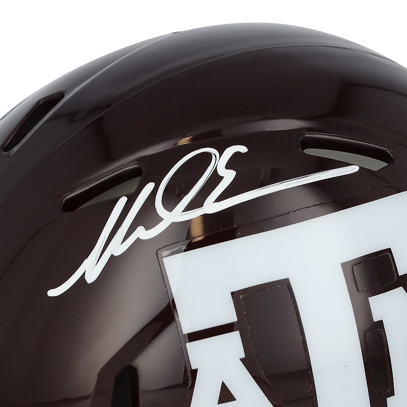 Casque Riddell Speed ​​Mini Maroon Speed ​​autographié par Mike Evans, Texas A&M Aggies