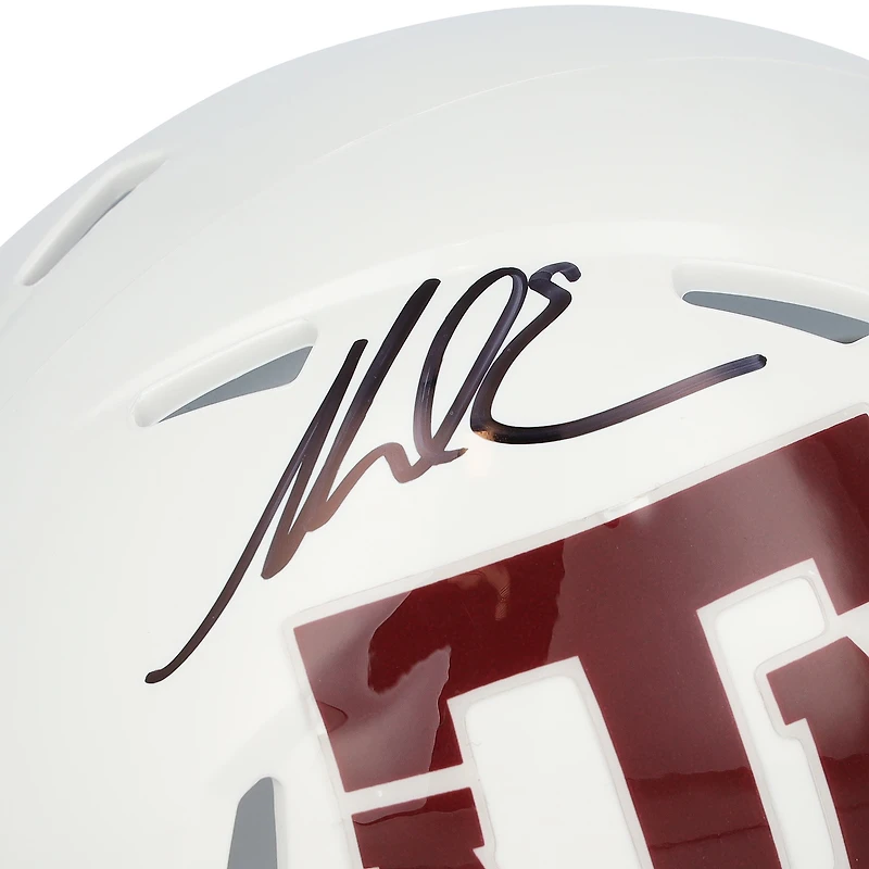 Casque Riddell Speed ​​Mini blanc autographié par Mike Evans (Texas A&M Aggies)