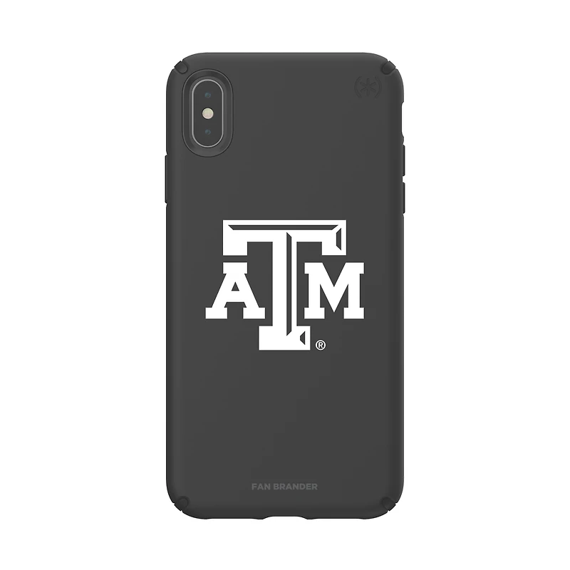 Coque Presidio pour iPhone XS Max Texas A&M Aggies, noire à motifs.