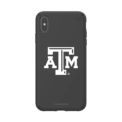 Coque Presidio pour iPhone XS Max Texas A&M Aggies, noire à motifs.