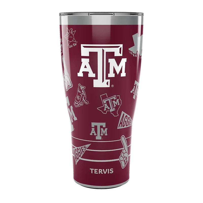 Gobelet Tervis Texas A&M Aggies de 30 oz avec couvercle coulissant