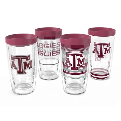Tervis Texas A&M Aggies, paquet de quatre 16 oz. Ensemble de gobelets classiques