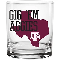Texas A&M Aggies 14oz. Hometown Rocks Glass