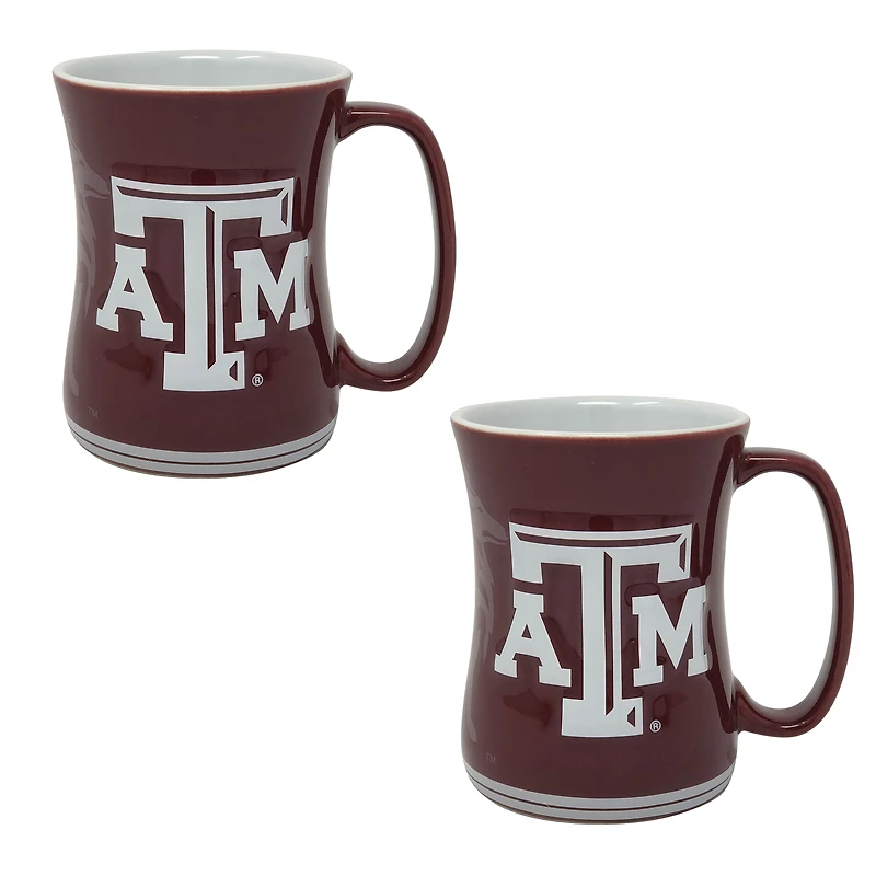 Texas A&M Aggies 16oz. Sculpted Barista Mug Two-Pack