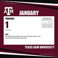 Texas A&M Aggies 2026 Box Calendar