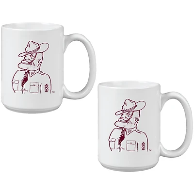 Texas A&M Aggies Two Pack 15oz. Vault Sketch Ceramic Mug Set