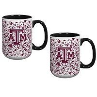 Texas A&M Aggies Two-Pack Floral Mug Set
