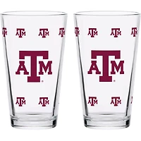 Texas A&M Aggies Two-Pack Knockout 16oz. Pint Glass Set