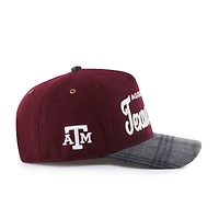 Unisex '47 Maroon Texas A&M Aggies Windowpane Plaid Collection Hitch Adjustable Hat