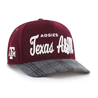 Unisex '47 Maroon Texas A&M Aggies Windowpane Plaid Collection Hitch Adjustable Hat