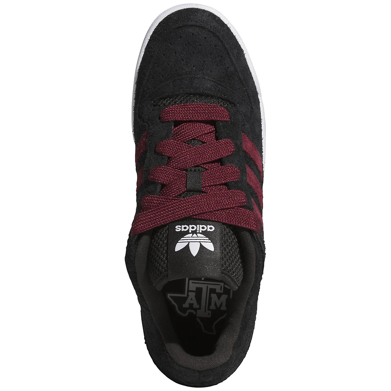 Chaussures basses unisexes noires adidas Texas A&M Aggies Forum