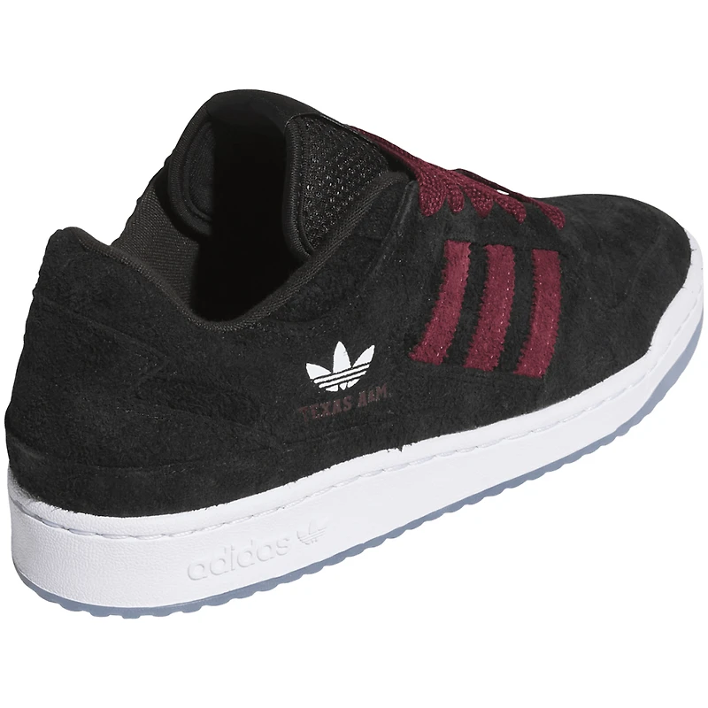 Chaussures basses unisexes noires adidas Texas A&M Aggies Forum