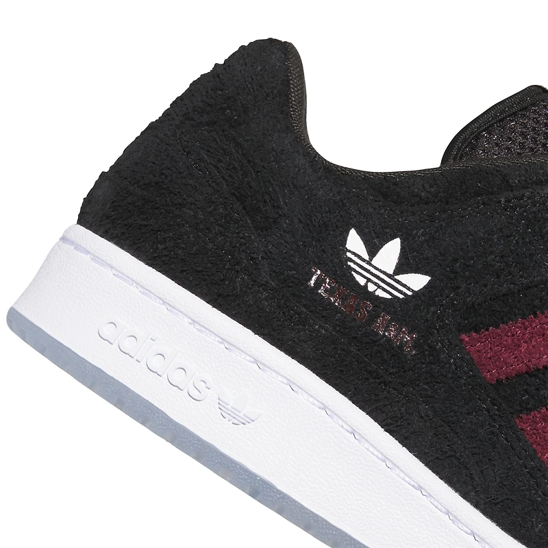 Chaussures basses unisexes noires adidas Texas A&M Aggies Forum