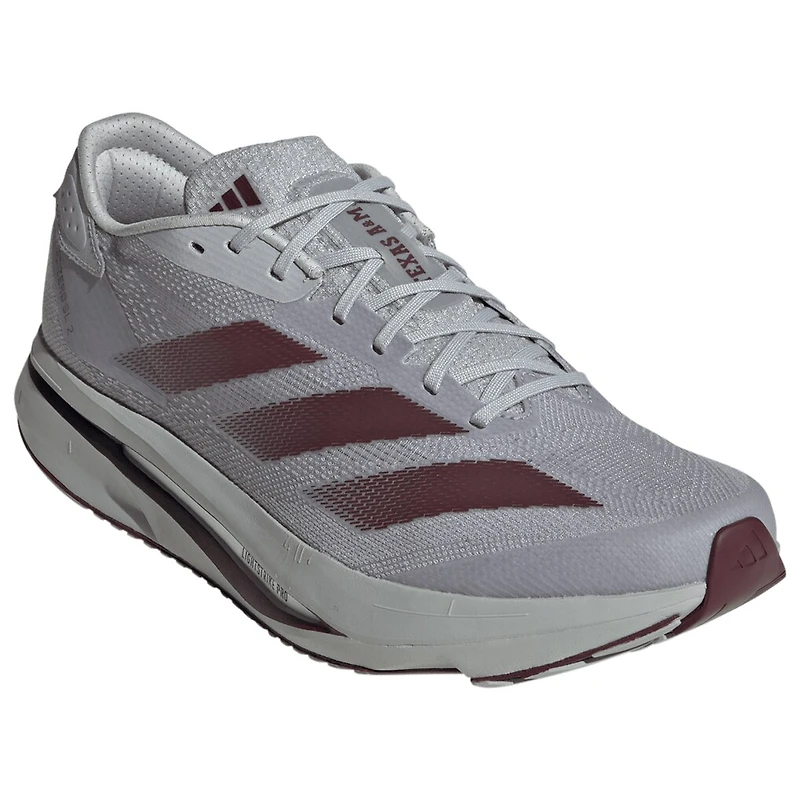 Chaussures de course unisexes adidas Texas A&M Aggies Adizero Sl2 blanches