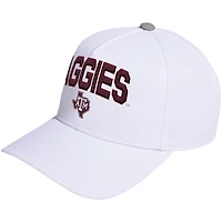 Unisex adidas  White Texas A&M Aggies Locker Room A-Frame Adjustable Hat