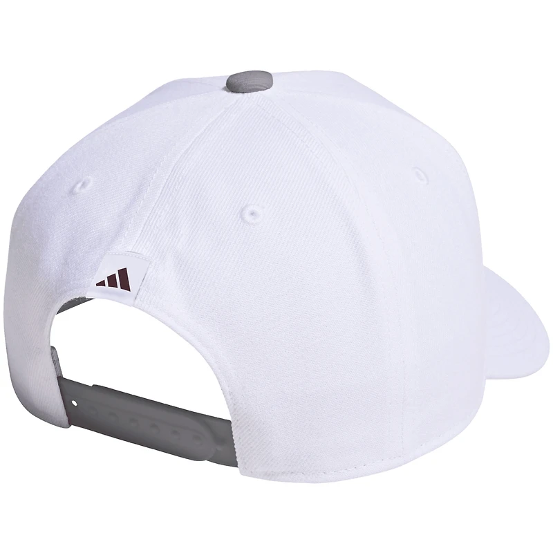 Unisex adidas  White Texas A&M Aggies Locker Room A-Frame Adjustable Hat