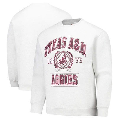 Unisex Established & Co.  Ash Texas A&M Aggies Vintage Crest Pullover Sweatshirt