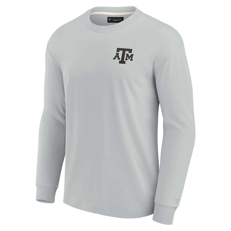 T-shirt unisexe Fanatics gris Texas A&M Aggies Elements super doux à manches longues