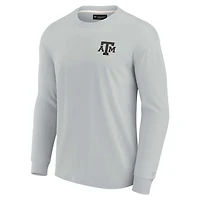 T-shirt unisexe Fanatics gris Texas A&M Aggies Elements super doux à manches longues