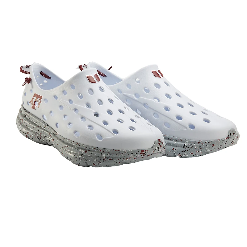 Unisex Kane Footwear White Texas A&M Aggies Speckle Recovery Shoes