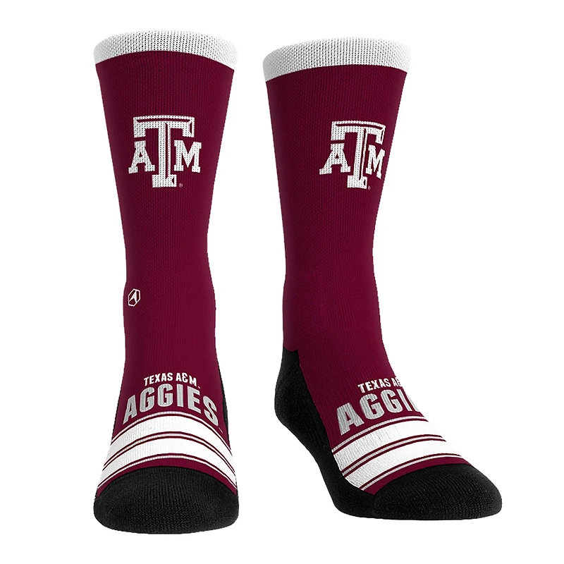 Unisex Rock Em Socks Texas A&M Aggies Gametime Stripe Crew