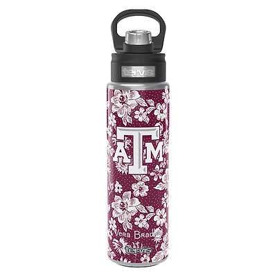 Bouteille à large ouverture Vera Bradley x Tervis Texas A&M Aggies de 710 ml avec bouchon de luxe