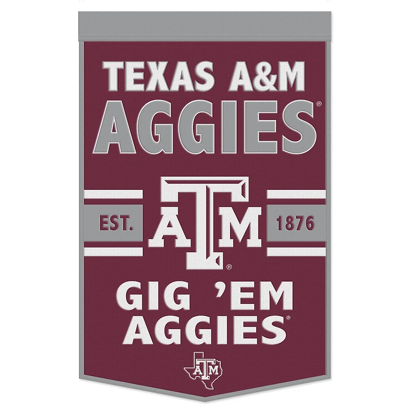 WinCraft Texas A&M Aggies Bannière avec logo principal 24" x 38"