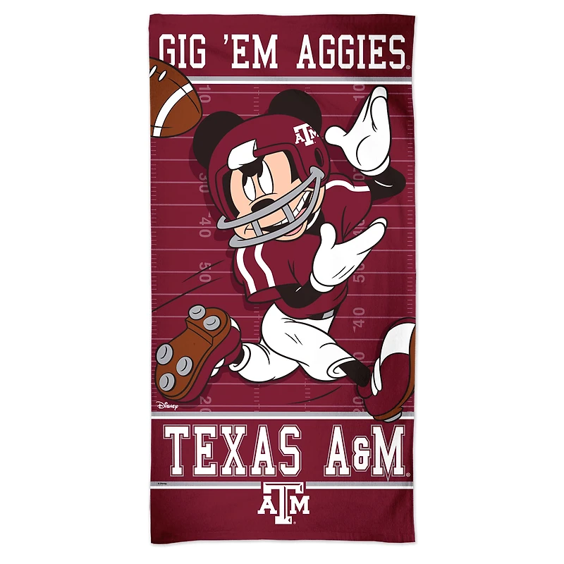 Serviette de plage WinCraft Texas A&M Aggies 30'' x 60'' Disney Spectra