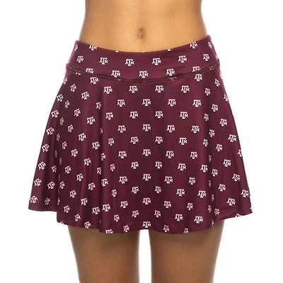 Women's ZooZatz Maroon Texas A&M Aggies All-Over Print Flowy Skort