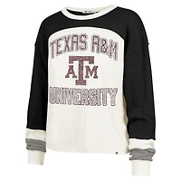T-shirt à manches longues raglan double tête Texas A&M Aggies '47 Cream pour femme