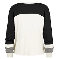 Women's '47  Cream Texas A&M Aggies Double Header Curve Raglan Long Sleeve T-Shirt