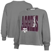 Women's '47  Gray Texas A&M Aggies Stacked Sydney Long Sleeve T-Shirt