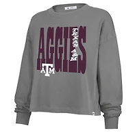Women's '47  Gray Texas A&M Aggies Stacked Sydney Long Sleeve T-Shirt