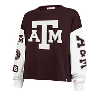 T-shirt à manches longues marron 47 Texas A&M Aggies Sydney pour femme